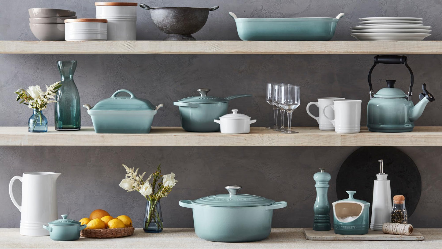 Le Creuset Stoneware Mini Round Cocotte, 8 oz., Sea Salt