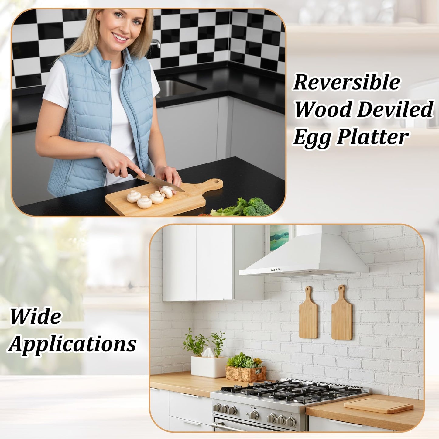 12 Pcs Bulk Bamboo Wood Cutting Board with Handle, 11" x 5" Bamboo Serving Trays for Laser Engraving, Customized Wedding Housewarming Christmas Gift Charcuterie Cheese Board
