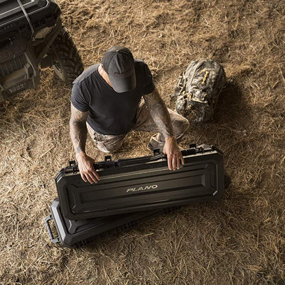 Plano All Weather 42” Tactical Gun Case with Wheels, Black with Pluck-to-Fit Foam, Watertight & Dust-Proof Shield Protection, TSA Airline Approved for Travel