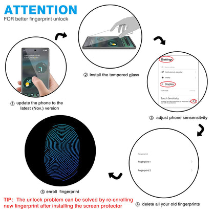OMOTON 3+2 Pack for Google Pixel 9 Pro XL Screen Protector 6.8 Inch, 3 Tempered Glass Film & 2 Camera Lens Protector, Bubble-free, HD Clear, Not for 9 Pro/ 9