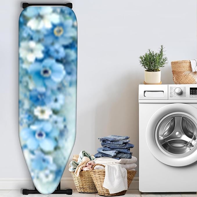Nuxovilar Blue and White Flowers Oil Painting Ironing Board Cover, This Cover