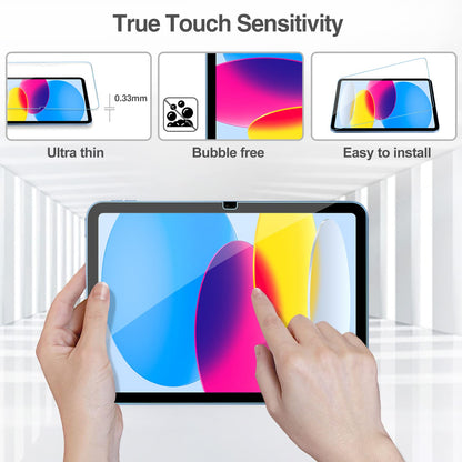 ProCase 2 Pack Screen Protector for iPad 9th 8th 7th Generation 10.2 Inch (2021/2020/2019), Tempered Glass Film for A2602 A2603 A2270 A2197 -Clear
