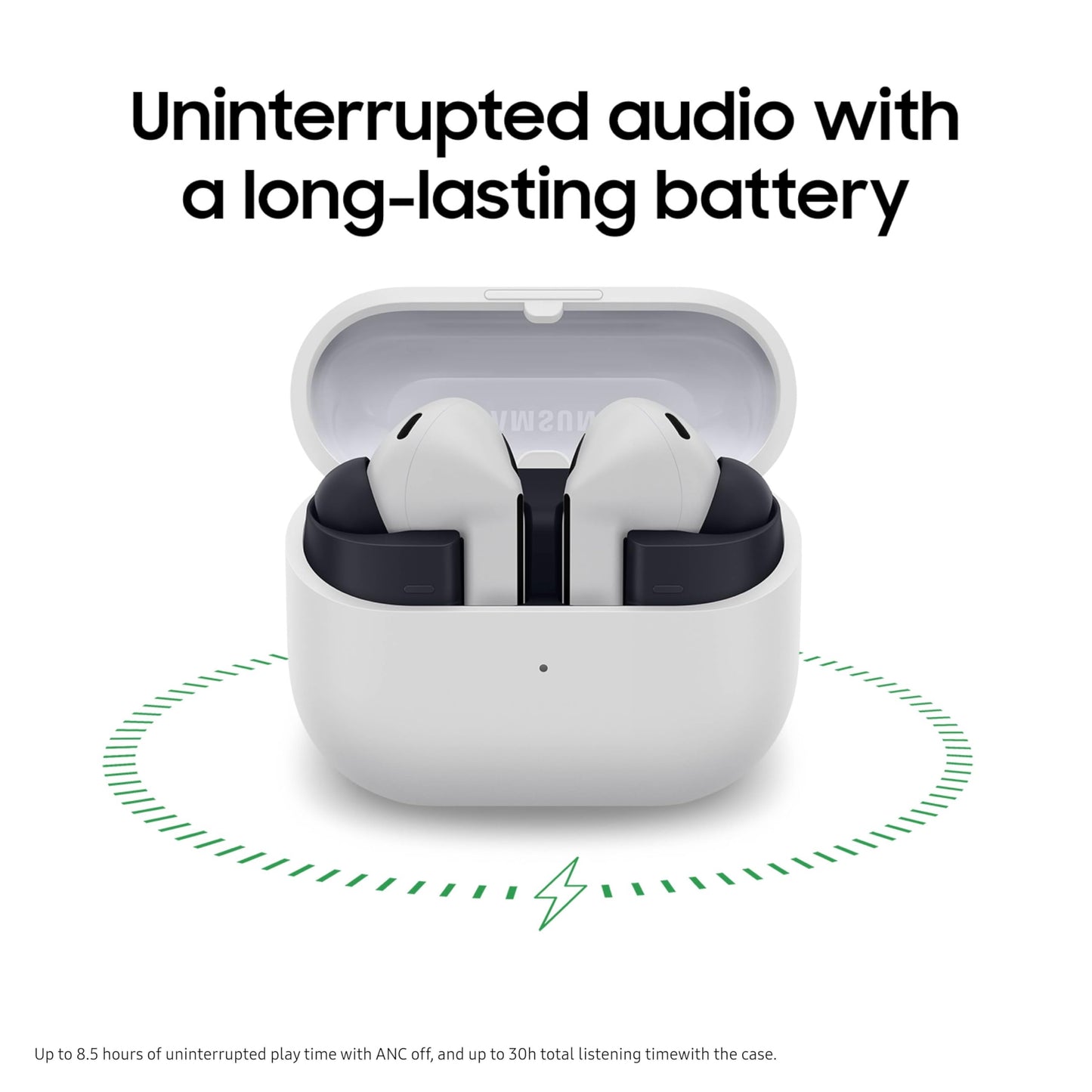SAMSUNG Galaxy Buds 3 FE (2025) True Wireless Bluetooth Earbuds, Active Noise Cancellation, Powerful Sound, Clear Calls, Long Lasting Battery, Hands Free AI, Gray [US Version, 2 Year Warranty]