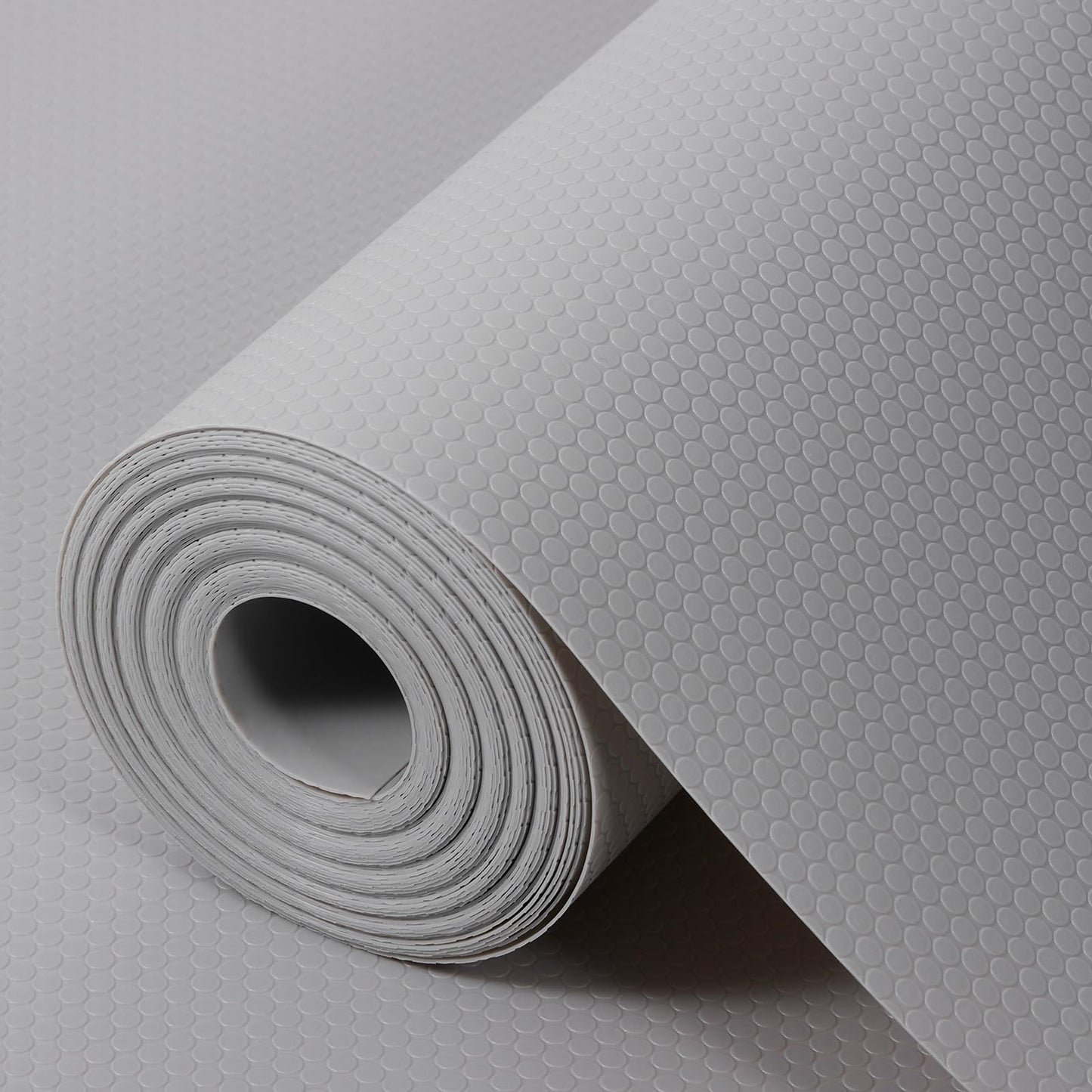 Shelf Liners for Kitchen Cabinets Non Adhesive Drawer Liner for Bathroom Waterproof Refrigerator Liners for Shelves Fridge Plastic Mats Cabinet Cupboard Liner Light Gray 11.8 x 59 Inches