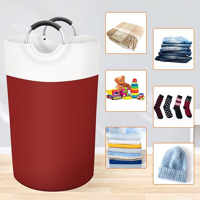 BlissTotes 90L Laundry Basket, Freestanding Laundry Hamper, Collapsible Dirty