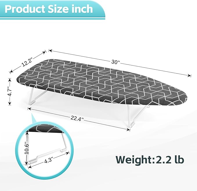 Small ironing board tabletop