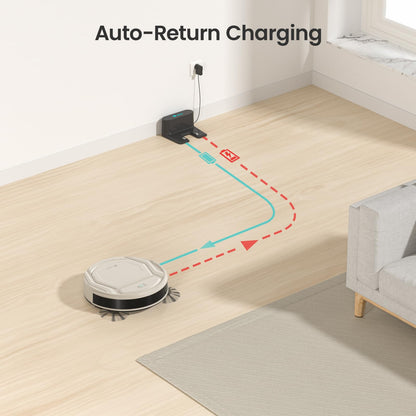 Lefant M210 Pro Robot Vacuum, Slim Quiet, 3 Adjustable Suction Levels, 6 Modes, Robot Vacuum Cleaner for Pet Hair, Hard Floors & Low Carpets, Self-Charging, WiFi/App/Alexa Control, Gray