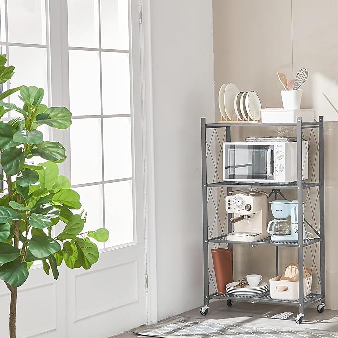 BRIAN & DANY 4-Tier Foldable Storage Shelves