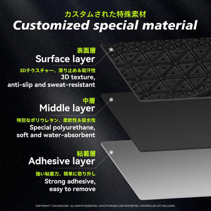 TALONGAMES PS5 Controller Grip Compatible with PlayStation 5 DualSense, PS5 Controller Accessories, Anti-Skid, Sweat-Absorbent, Pre-Cut, Easy to Install (Ultra Version, Black)