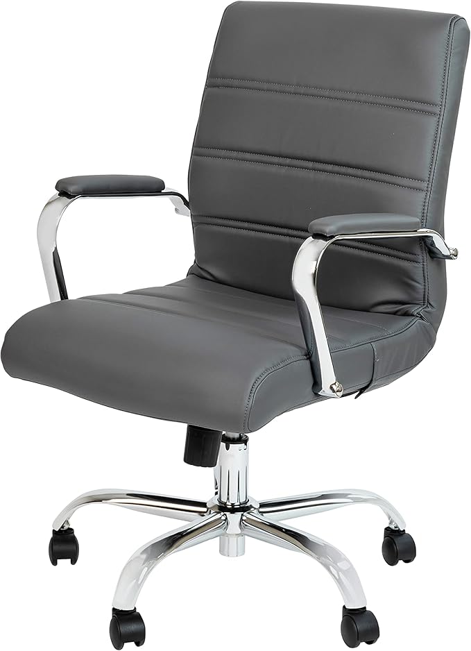 Flash Furniture Whitney Mid-Back Swivel LeatherSoft Desk Chair