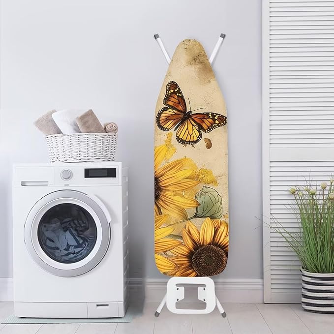 Sunflower Butterfly Easy Installation 15x54 Ironing Board Cover and Pad and