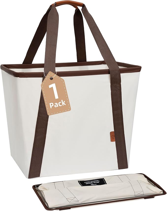 STORAGE MANIAC Collapsible Laundry Caddy, 64L Large Collapsible Laundry Basket
