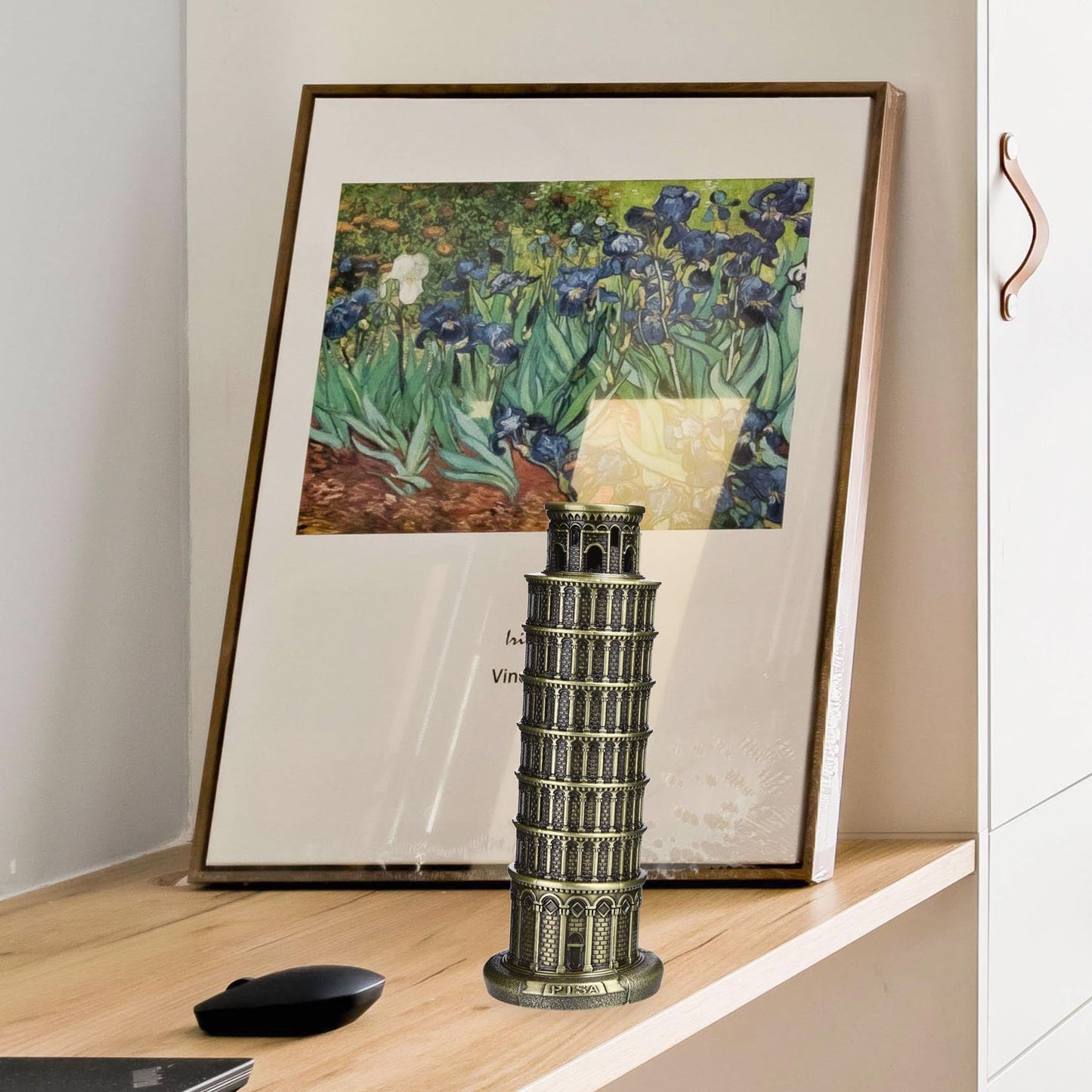 Cutbar 8.7 Inch Leaning Tower of Pisa Architecture Model, Retro Famous Italy Building Souvenir Figurines for Home Desktop Decoration Gifts(Bronze)