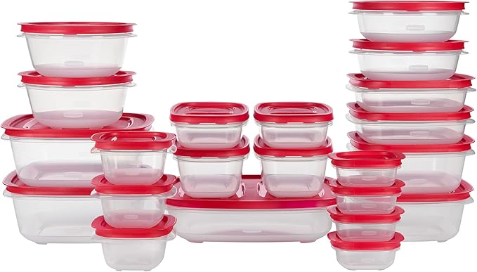 Rubbermaid EasyStore Containers, 44-Piece Set, Food Storage Containers