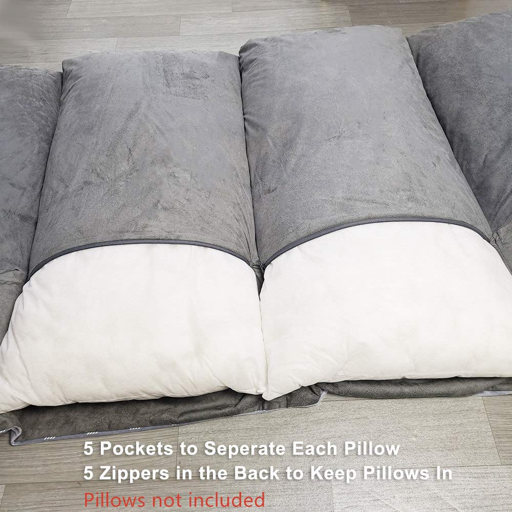 ICOPUCA Floor Lounger Pillow casing for boy Girl, Soft Minky Plush, Arrow Print, Cover/Sleeve/Casing ONLY! Perfect Reading and Watching TV Cushion - Excellent for Sleepovers, King Size;