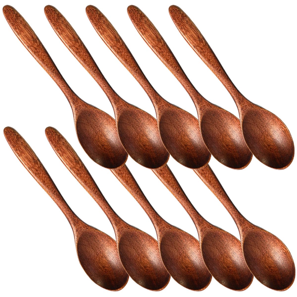 TOYANDONA 10Pcs Wooden Spoon Set Small Coffee Wood Spoons for Sugar Salt Spice Jars Reusable Serving Spoons Wood Compact 5.70In Kitchen Utensils