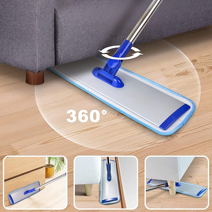 18" Professional Microfiber Mop Floor Cleaning mop, Flat Mop