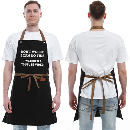 REHAVE Funny Gift for Men, Women, Dad, Anniversary, Christmas Gifts for Husband, Boyfriend, Brother, Uncle, Unique Birthday Grilling Gift, Father's Day Gifts from Daughter Son – BBQ Cooking Chef Apron