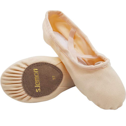Classic Canvas Ballet Dance Shoes Ballet Slippers for Girls Kids Women (Pink, 39EU)(Size: 6 UK)