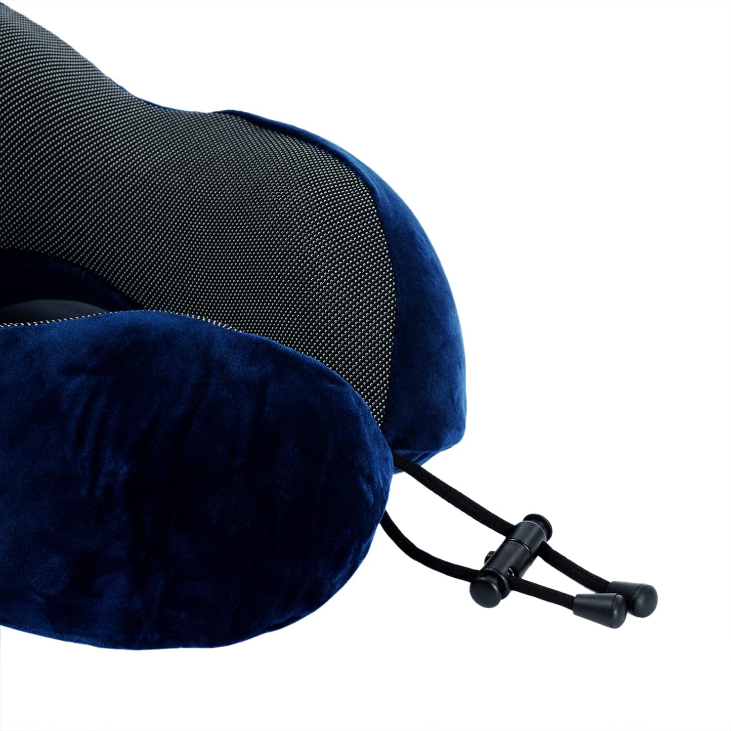 Memory Foam Travel Pillow, Neck Pillow with 360-Degree Head Support, Comfortable and Lightweight, Ideal for Sleeping on Airplane, Car, Train, Bus and Home Use, Comes with Storage Bag (Black)