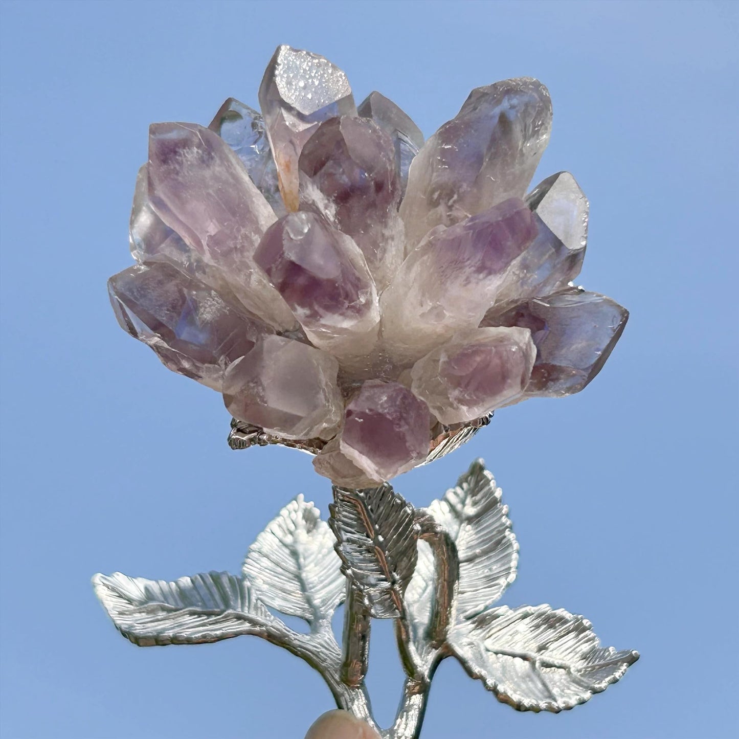 Xzyycyj 3.7" Raw Amethyst Crystal Crystal Tree Crystal Decor Natural Quartz Crystal Cluster Mineral Crystal Flowers Home Decor Gifts Crystals and Stones Desk Decorations(Amethyst)