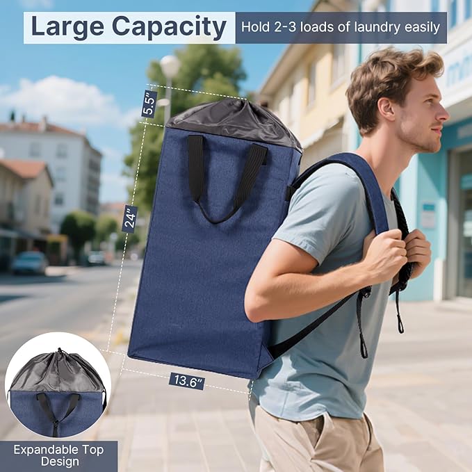 Bukere Laundry Backpack for College Students Dorm Essentials, Extra Large 90L