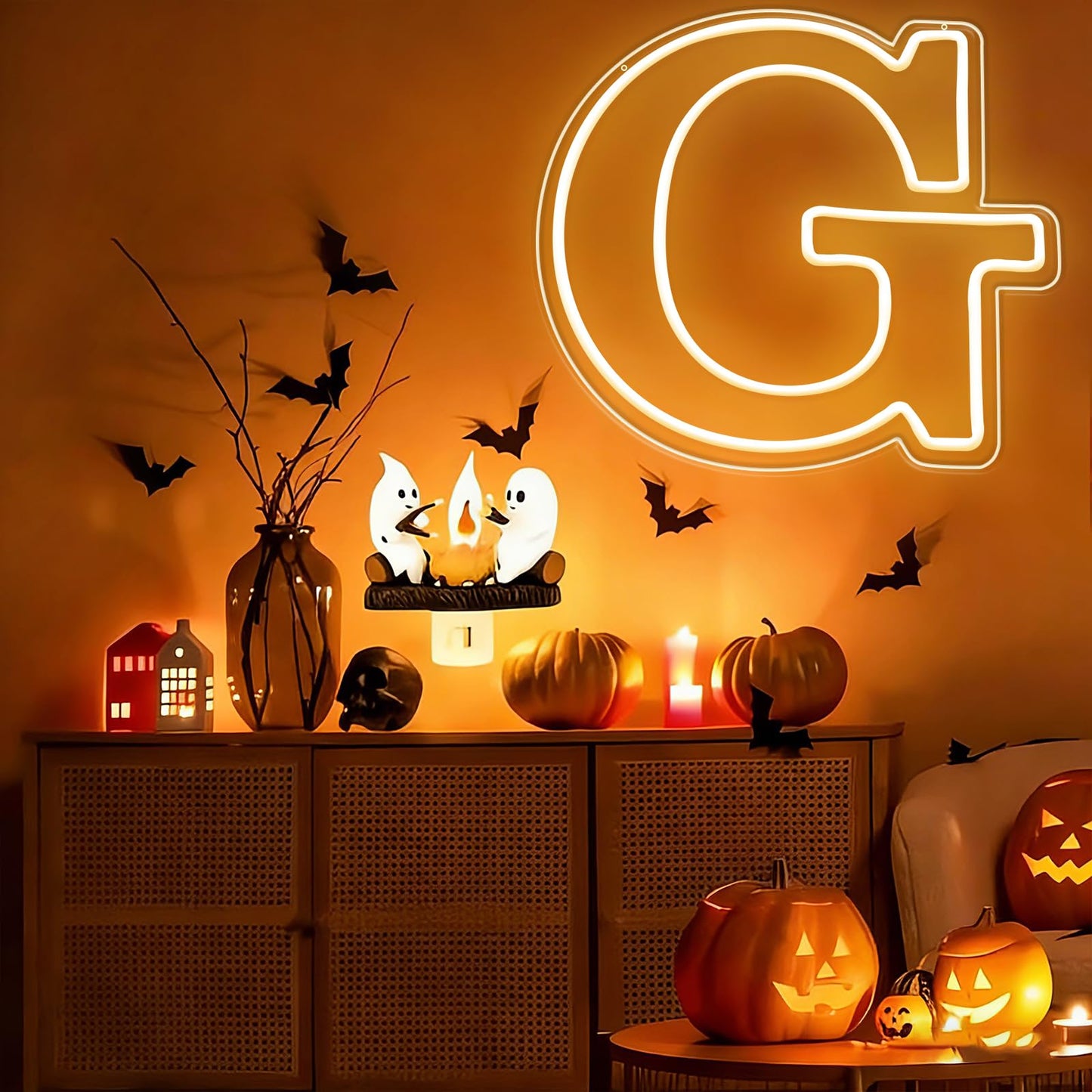 RumonZS Light Up Letters G LED Letters Lights Neon Sign 26 Alphabet 12"Decorative Lighted Alphabet for Wedding Party Birthday Bar Christmas Home Decor Letter Lights (Warm White)
