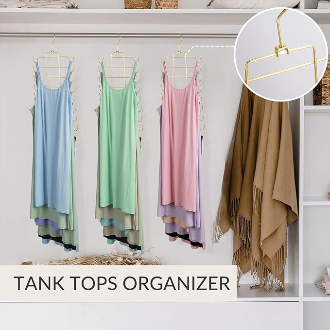 ZEDODIER 3 Pack Tank Top Hanger Space Saving, Bra Hangers