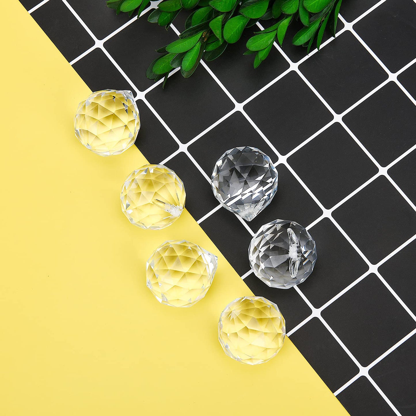 MerryNine 20mm Clear Crystal Ball Prism Sun Shine Catcher Rainbow Pendants Maker, Hanging Crystals Prisms for Windows, for Feng Shui, for Gift (20mm/0.79", 24)