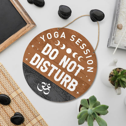 Yousheager Yoga Studio Sign Wall Decor, Yoga Sign for Home Studio Room Door, Yoga Studio Spiritual Room Zen Den Hanging Sign Decoration, Gifts for Women Yoga Instructor Lover, Do Not Disturb