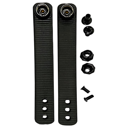 HolsterBuilder IWB Soft Holster Belt Loops - Holster Accessories with Dot Cap for Better Security, Heavy-Duty Belt Clip Works with 1.5" & 1.75" Belts - Kydex & Sheath Hardware Kit (Black)