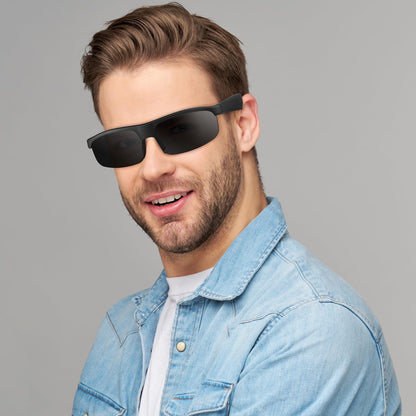 Smart Glasses, Polarized Bluetooth Sunglasses, Built-in Mic & Speakers, Voice Assistant, UV Protection Audio Sun Glass