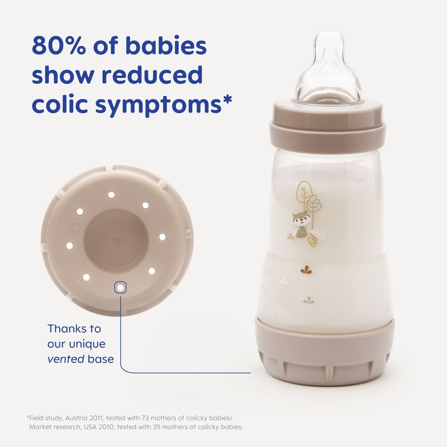 MAM Easy Start Anti-Colic Baby Bottles | 3 Pack (3 x 260) | Self-Sterilising Baby Milk Bottle | Medium Flow MAM Teats Size 2 | Newborn Essentials | Seashell (Various Designs)