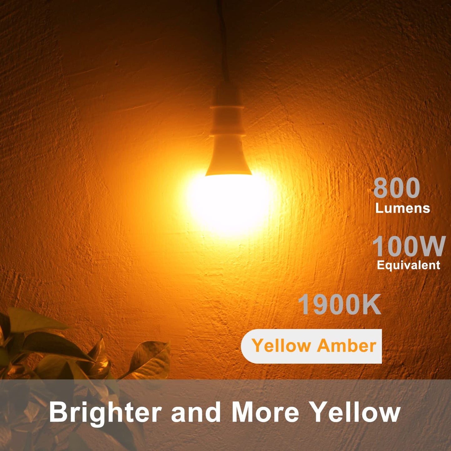 Dusk to Dawn Light Bulbs, Auto On/Off Light Sensing LED Bulbs Outdoor, Vintage Amber, Edison ST19 2-Pack, 6.5W 700LM 60W Equivalent, HQ-H027