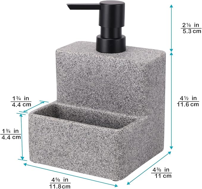 zccz Soap Dispenser with Sponge Holder, Liquid Hand and Dish Soap Dispenser