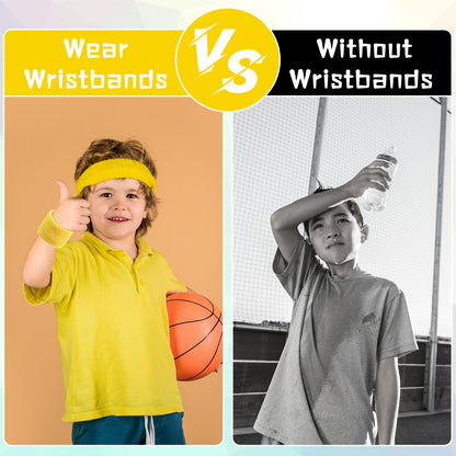 Lounsweer 72 Pcs Sweatbands for Kids Summer Camps, Sports Teams, Gym and Party Favors (Colorful)