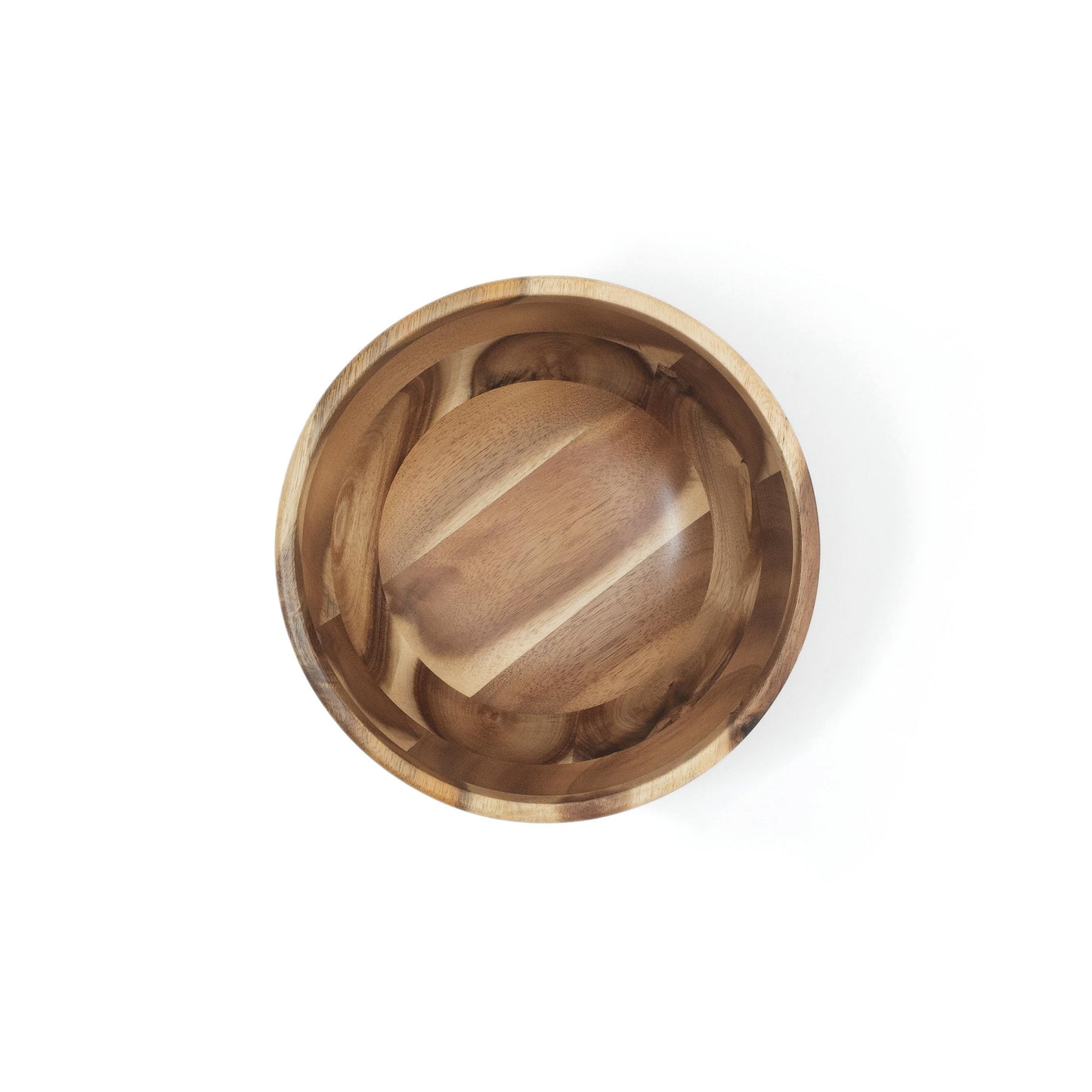 Lipper International Acacia Footed Round Flared Serving Bowl for Fruits or Salads, Small, 7" Diameter x 3" Height, Single Bowl