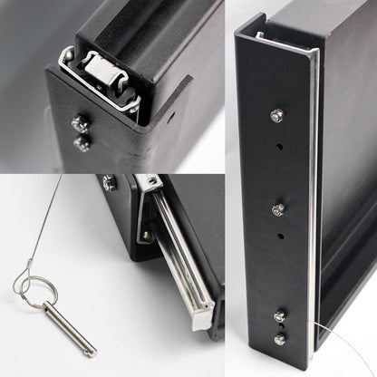 Heavy Duty Steel Sliding Battery Tray,Generator Slide Out Tray for RV, Universal RV Storage Rack for Tools and Outdoor Gear (14"x24"x2.7")
