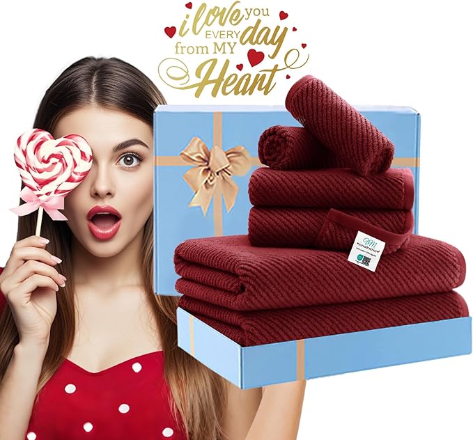 VOOVA & MOVAS Burgundy Towel Set
