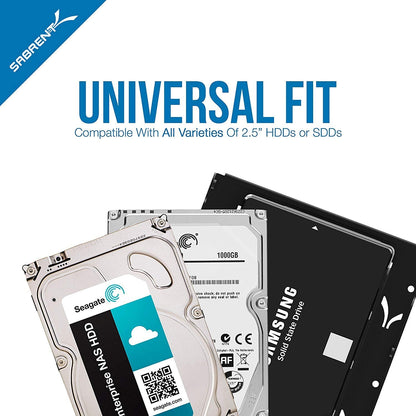 SABRENT 2.5" HDD SSD to 3.5" mounting frame, Internal hard disk mounting kit adapter, removable frame bracket kit Compatible with all types of 2.5" hard drive / SSD, Screw pack included (BK-HDDH)
