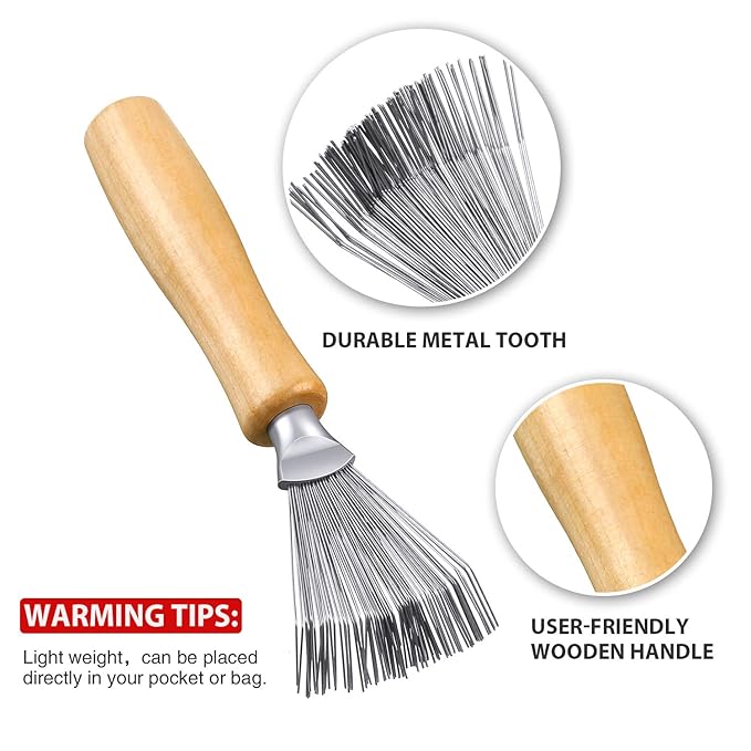 Boao 2 Pieces Hair Brush Cleaning Tool Comb Cleaner Brush Mini Comb Cleaning