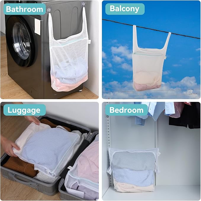 OTraki 2pc Honeycomb Mesh Laundry Bags