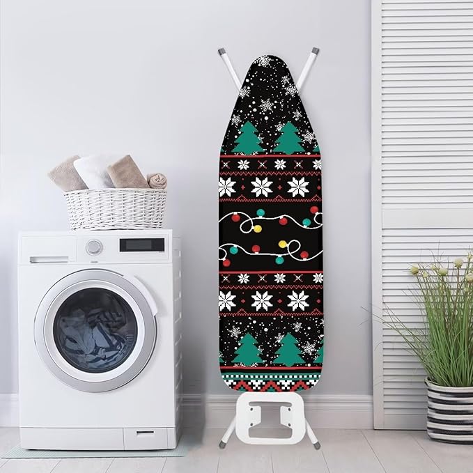 Snowflake Christmas Ironing Board Cover Standard Size Soft Resist Scorching