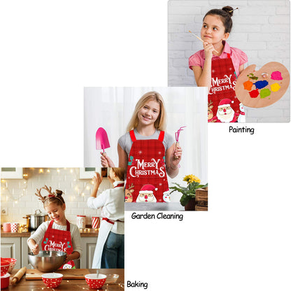 Nidoul Kid Girls Boys Apron, Adjustable Kitchen Cooking Chef Apron with Pocket for Cooking Baking Art Painting Gardening