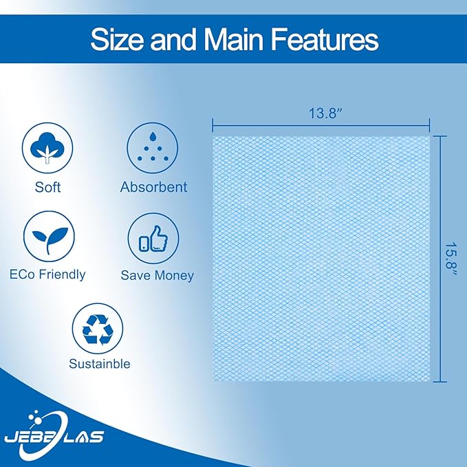 JEBBLAS Disposable Dish Towels and Cloths, Reusable Wipes