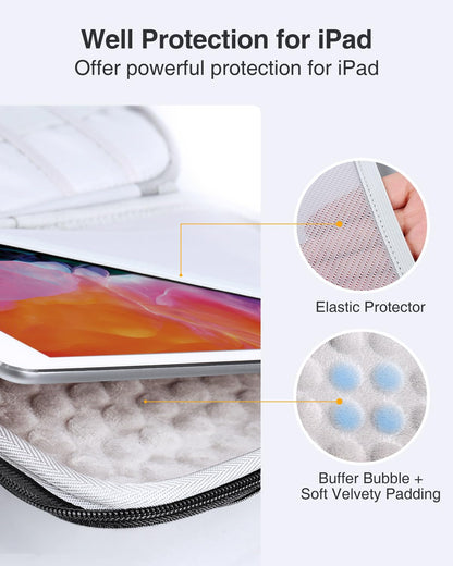 Luxtude Electronic Organizer Travel Case Large, Hard Case for Electronics with Shoulder Strap, Fits for iPad (Up to 11’’), Tech Gifts