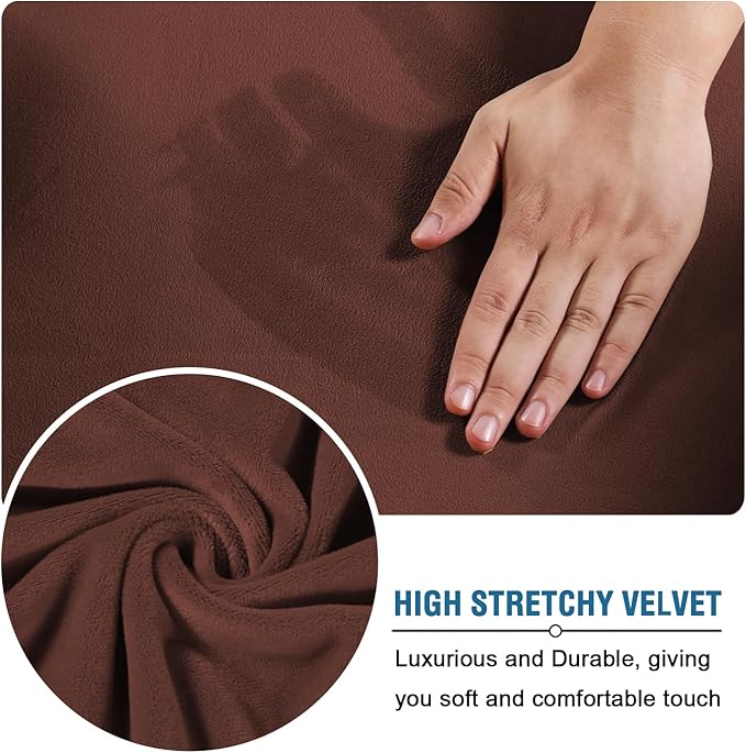 H.VERSAILTEX High Stretch Sofa Slipcover 4 Piece Cover Velvet Furniture