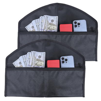 BEISUOSI Hanger Diversion Safe by Stash-it, Hidden Pocket Safe, Fits Under Hanging Clothes with Pocket to Hide Valuables for Home or Travel (2, BLACK)