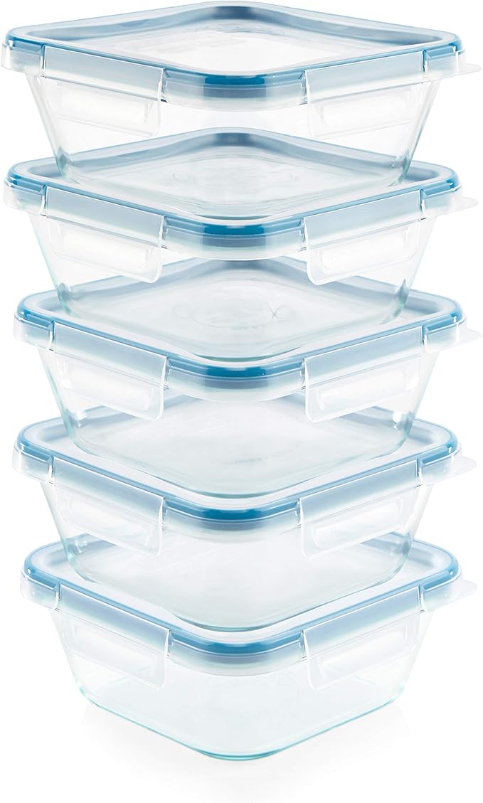 Snapware Glass Total Solutions Food Storage Containers Set, Airtight &