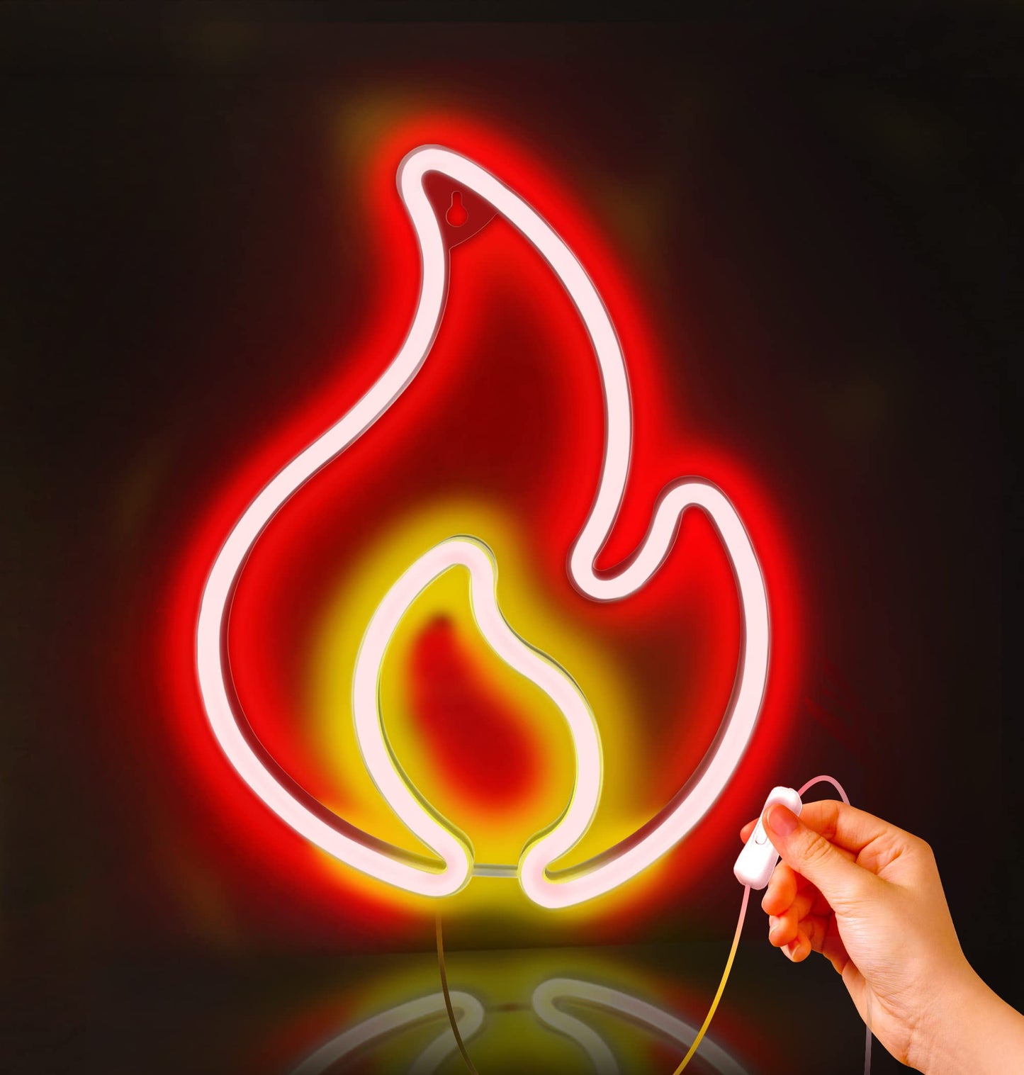 Lumoonosity Planet Neon Sign - USB Powered Saturn LED Light with On/Off Switch, Planet Led Sign for Wall Decor - Aesthetic Hanging Saturn Neon Light for Bedroom, Gaming Room